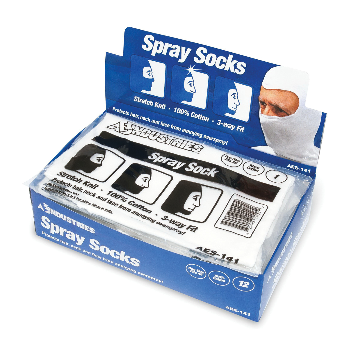 AES Industries 141 Spray Sock, Universal, Cotton