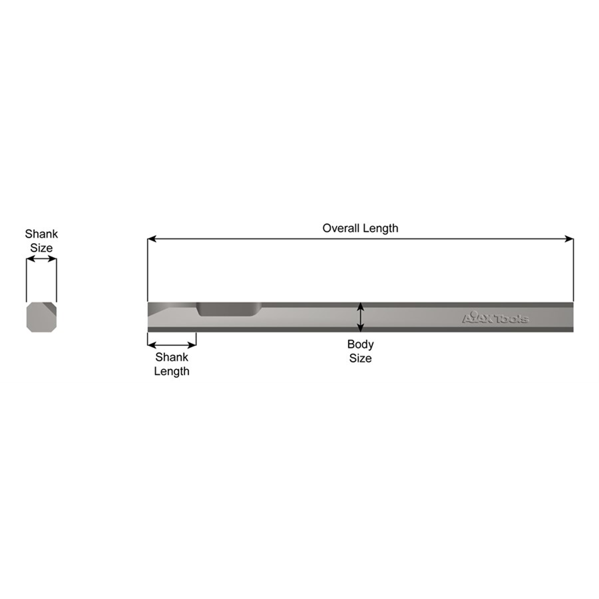 Ajax Tool Works Wide Chisel 7" Oal