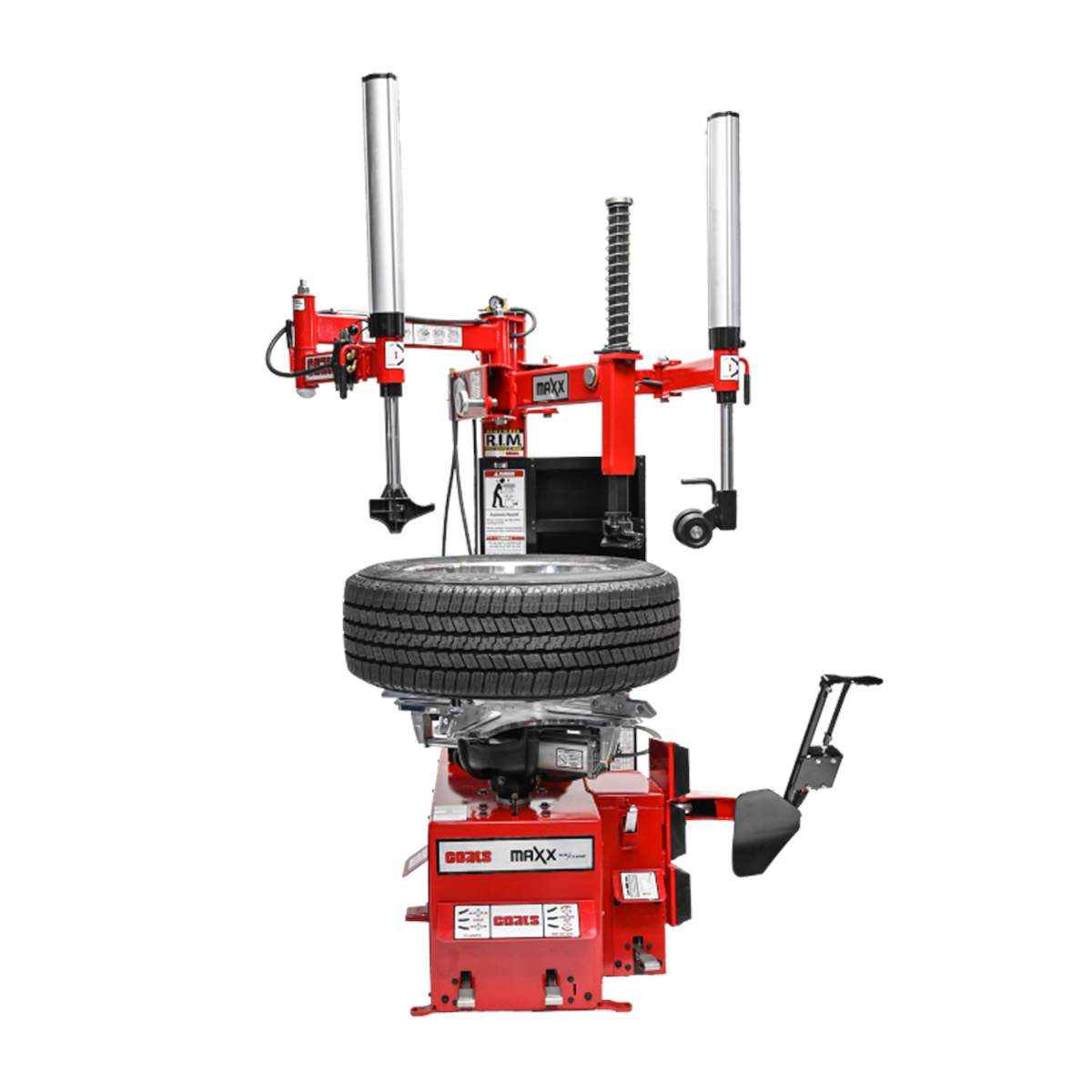 COATS Company Coats Maxx 80 Rim Clamp Tire Changer - 220V Electric Motor with Tire Lift attached at the factory