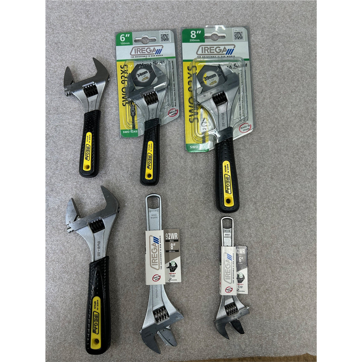 IREGA IREGA 6 PC BUNDLE - 1 EACH OF ADJUSTABLE WRENCHES
