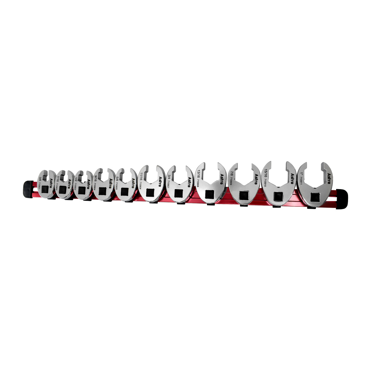 Astro Pneumatic 11 Piece 3/8 Inch Drive SAE Anti-Slip Crowfoot Flare Nut Wrench Set