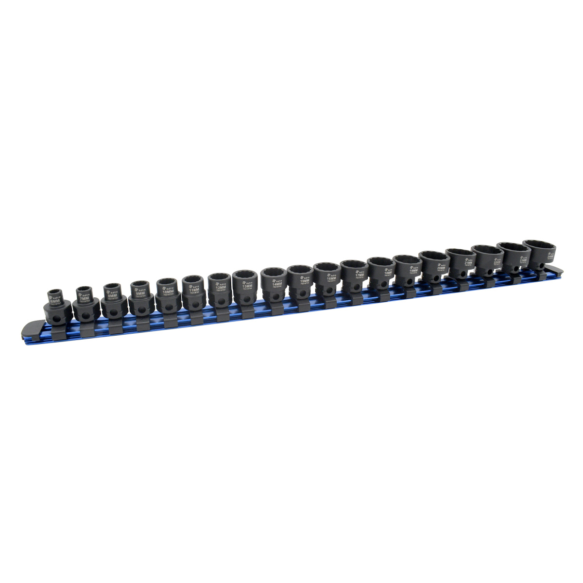 Astro Pneumatic 19 Piece 12 Point 3/8 Inch Drive Nano Impact Socket Set 6 to 24 Millimeter No Skips