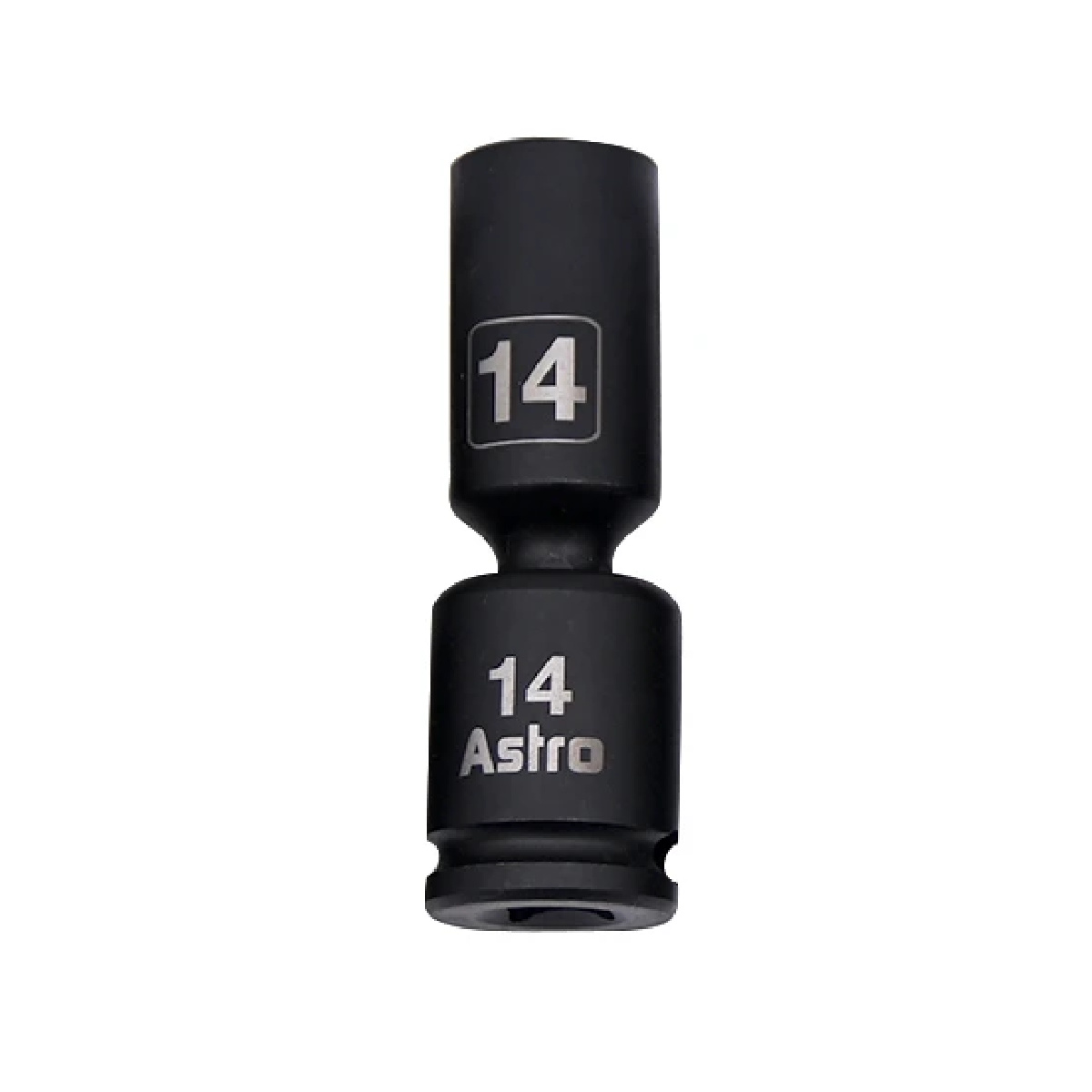 Astro Pneumatic 14mm 3/8 Inch Drive Mid-Length Pinless Universal Impact Socket - Metric