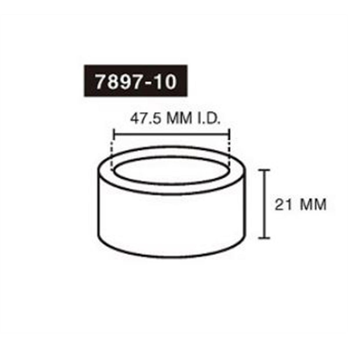 Astro Pneumatic 1-7/8" ID x 2-1/8" OD x 7/8" L Adapter