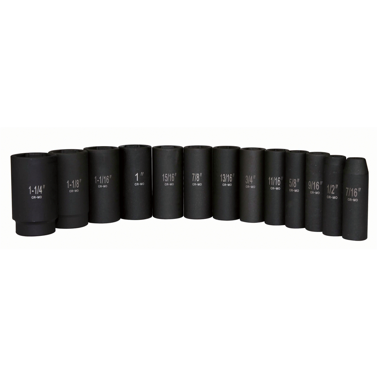 Astro Pneumatic 13pc 1/2" SAE Deep Wall Impact Socket Set 6 Point