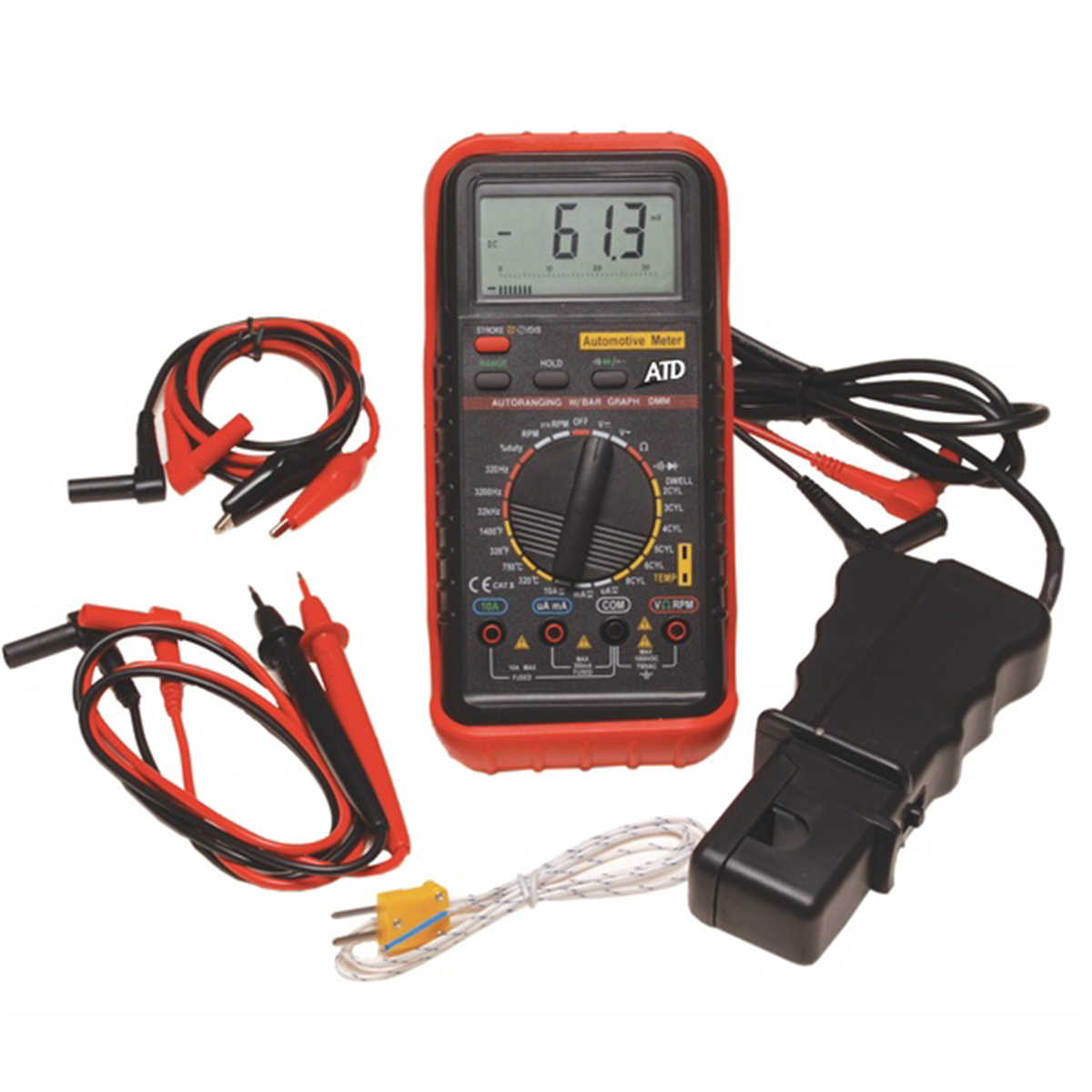 Atd Tools Deluxe Automotive Meter With Rpm And Temperature Functions