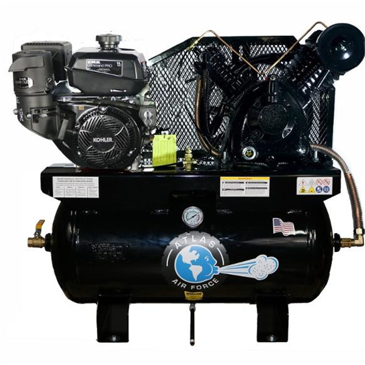 Atlas Automotive Equipment Air Force AF14 Gas 14HP 30 Gallon Air Compressor (Will Call)