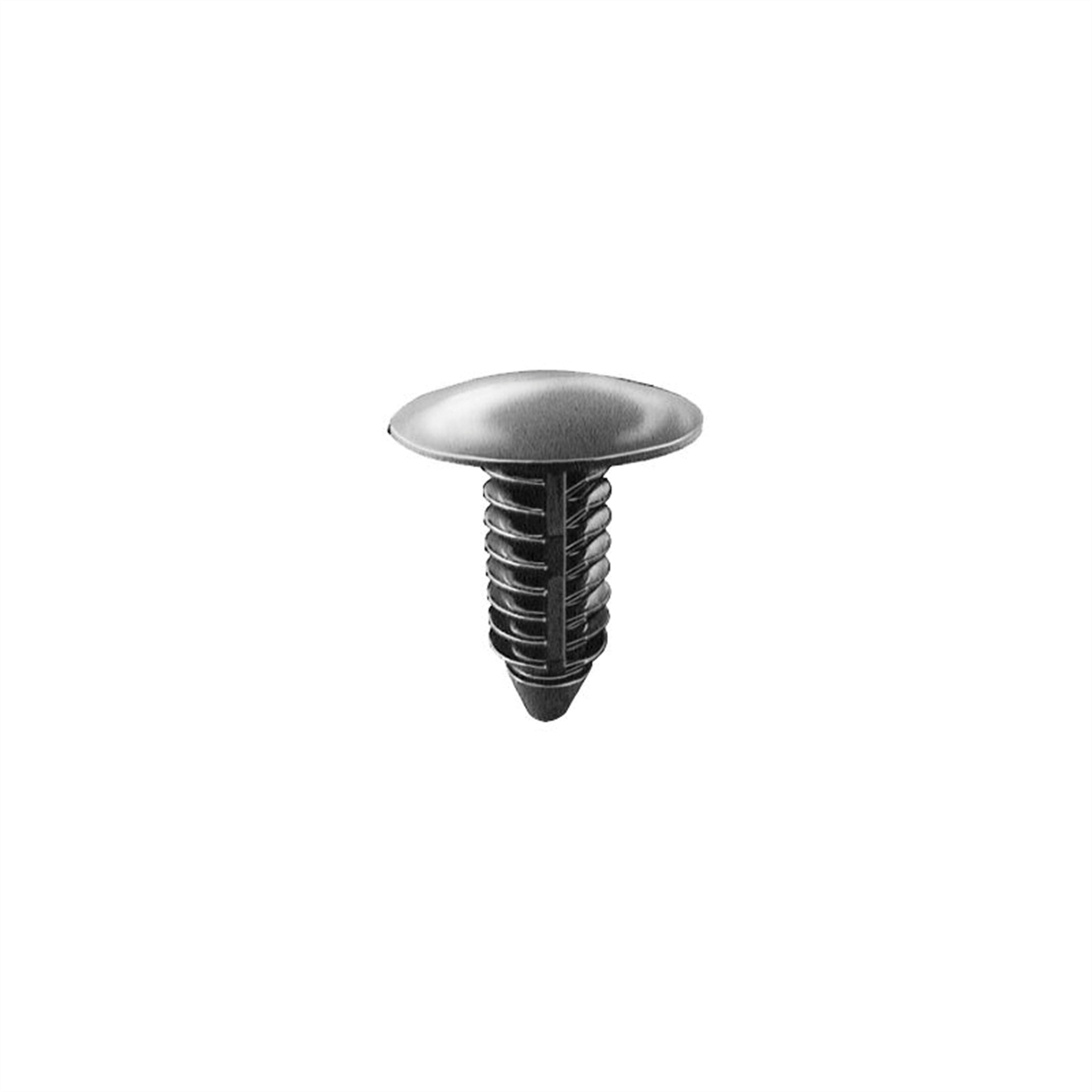 Auveco 11146 Single Head Type 1 Fender And Bumper Shield Retainer, 11/16 In Dia Bottom Head, Nylon, Black