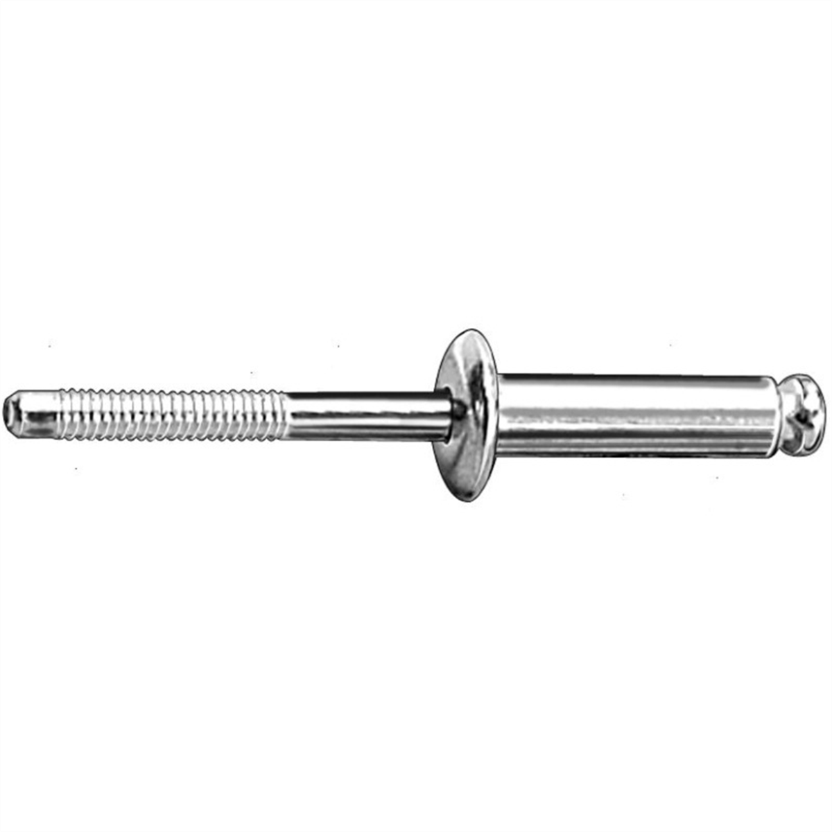 Auveco 11621 Peel-type Rivet, 1/4 In Dia X 33/64 To 19/32 In Grip Range, Aluminum Rivet/steel Mandrel