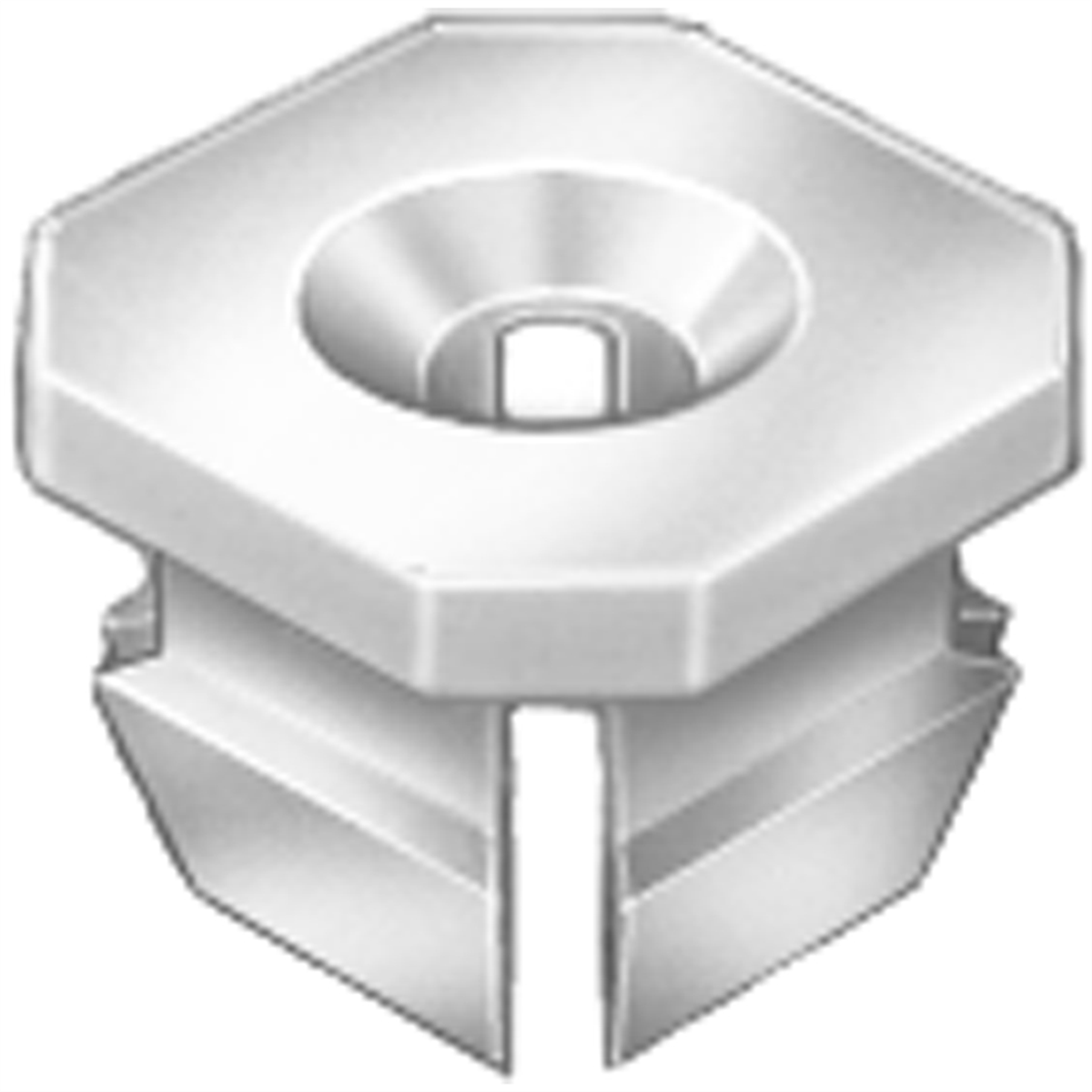 Auveco #8/#6 Screw Nylon Nut - Gm