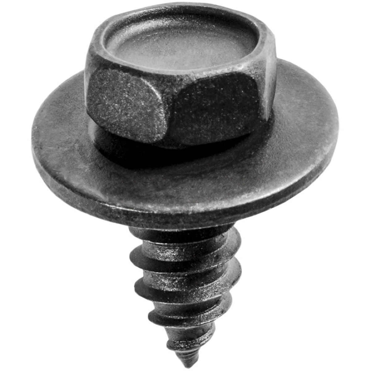 Auveco 12057 Hex Head Sems A/ab Point Tapping Screw, M6.3 X 1.81 Mm Screw X 16 Mm L X 10 Mm Across Flats, Phosphate