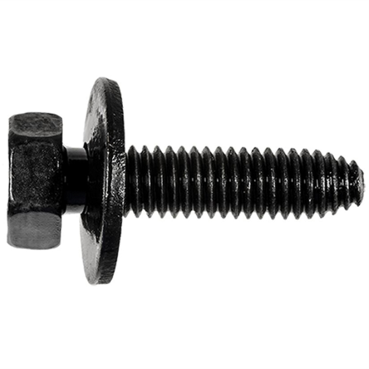 Auveco 12065 Hex Head Sems Ca Point Body Bolt, M6 X 1 Mm X 25 Mm L X 10 Mm Across Flats, Phosphate