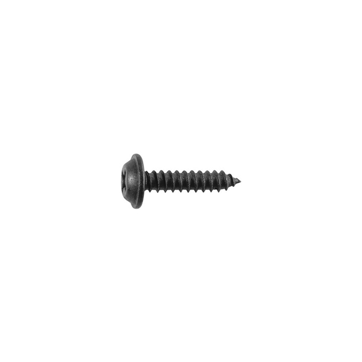 Auveco 12215 Phillips Flat Top Washer Head A/ab Point Tapping Screw, #8 Screw X 3/4 In L, Black E-coat