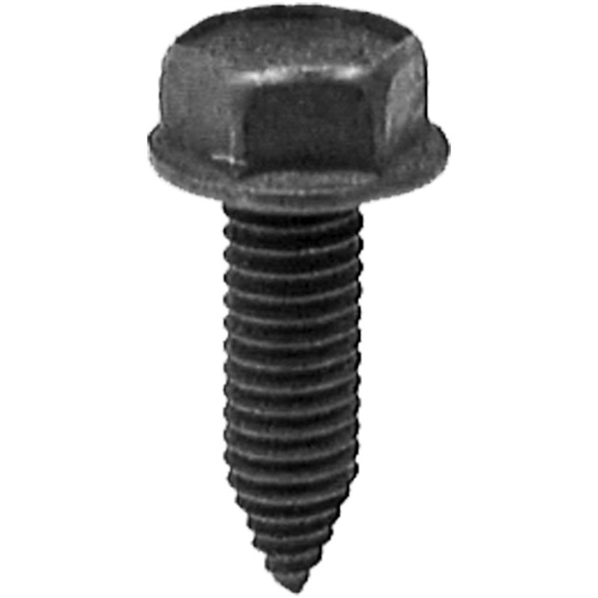 Auveco 12324 Hex Washer Head Ca Point Body Bolt, M6 X 1 Mm Screw X 20 Mm L, Black Phosphate