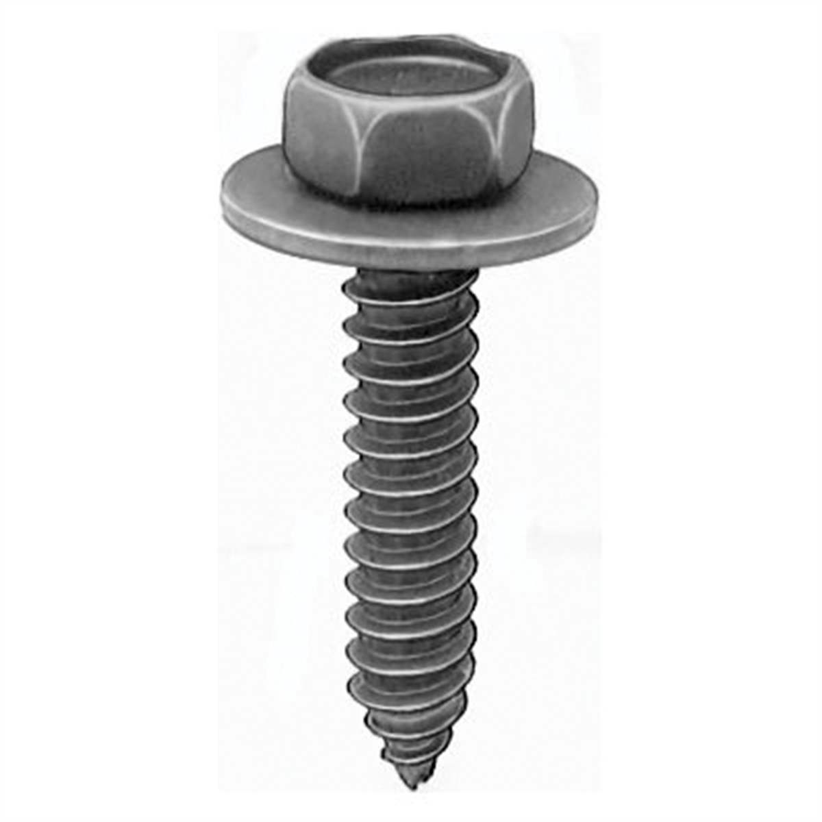 Auveco 12354 Hex Head Sems A/ab Point Tapping Screw, M6.3 X 1.81 Mm Screw X 30 Mm L X 10 Mm Across Flats, Steel