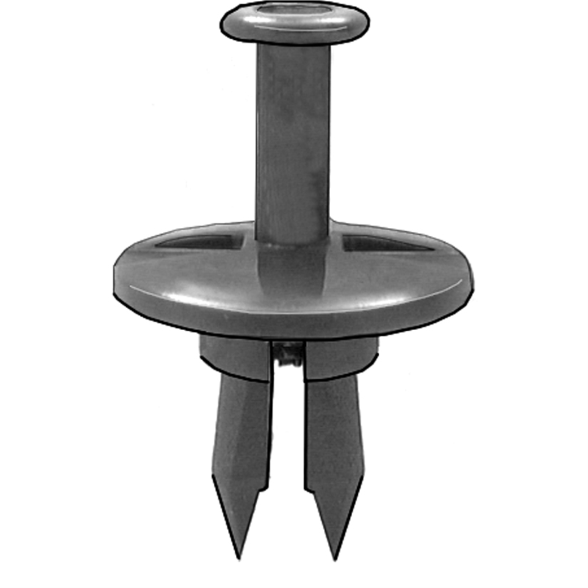Auveco Gm Push-type Retainer 1in Head Dia. 3/4 Length