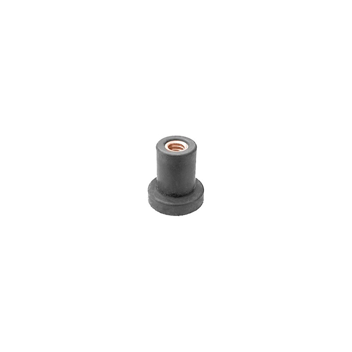 Auveco 13010 Well Nut, 1/4 In - 20 Tpi Screw X 0.829 In Oal, Neoprene