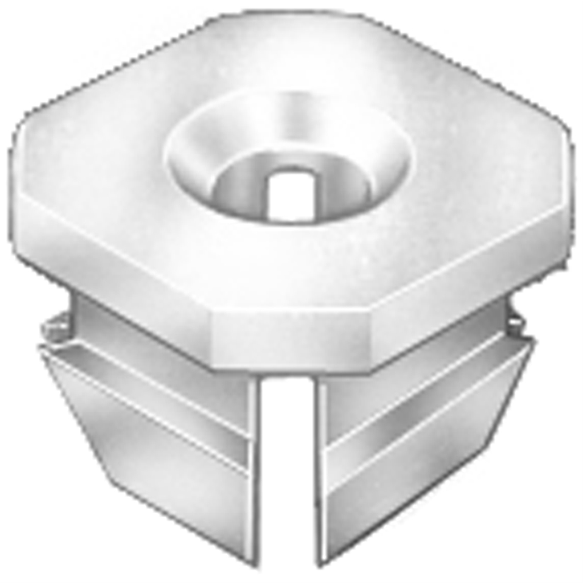Auveco Gm Nylon Nut #8 Screw Size 1/16-5/32 Range