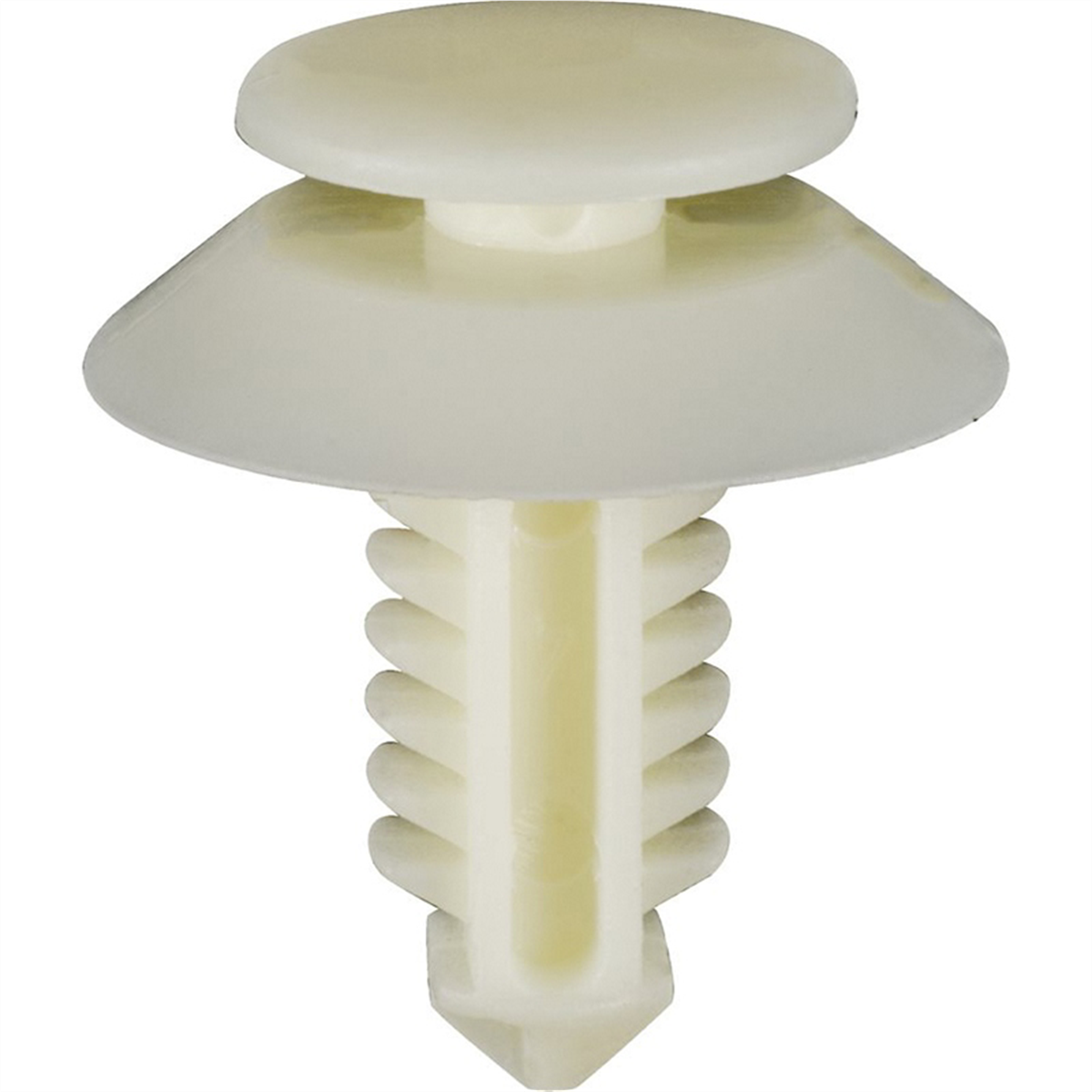 Auveco 13470 Double Head Door Trim Panel Retainer, (1/2 In Dia Top X 3/4 In Dia Bottom) Head, Nylon, White