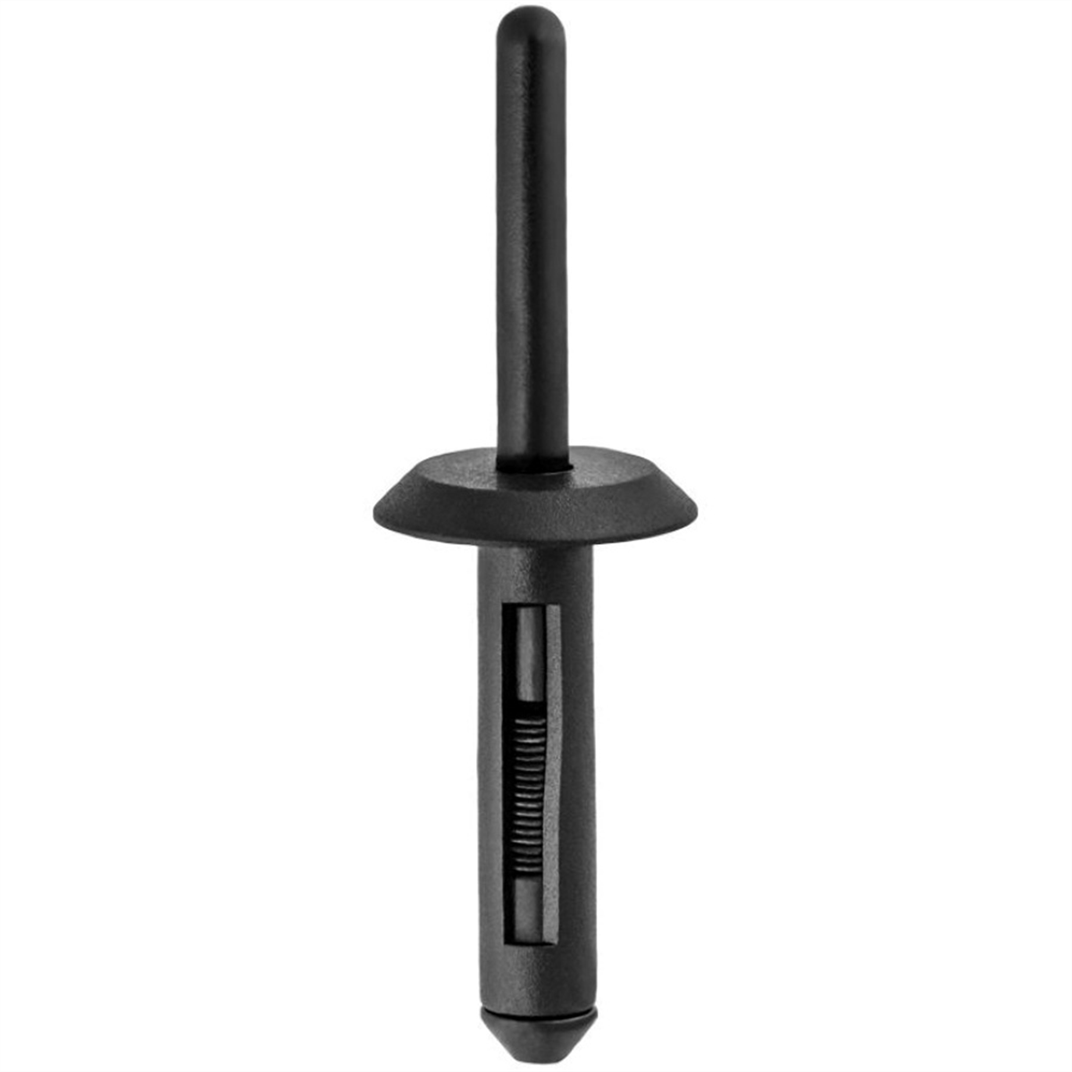 Auveco 13750 Type 1 Rivet, 1/4 In Dia Hole X 2-3/16 In Oal X 5/32 To 13/32 In Grip Range, Nylon, Black