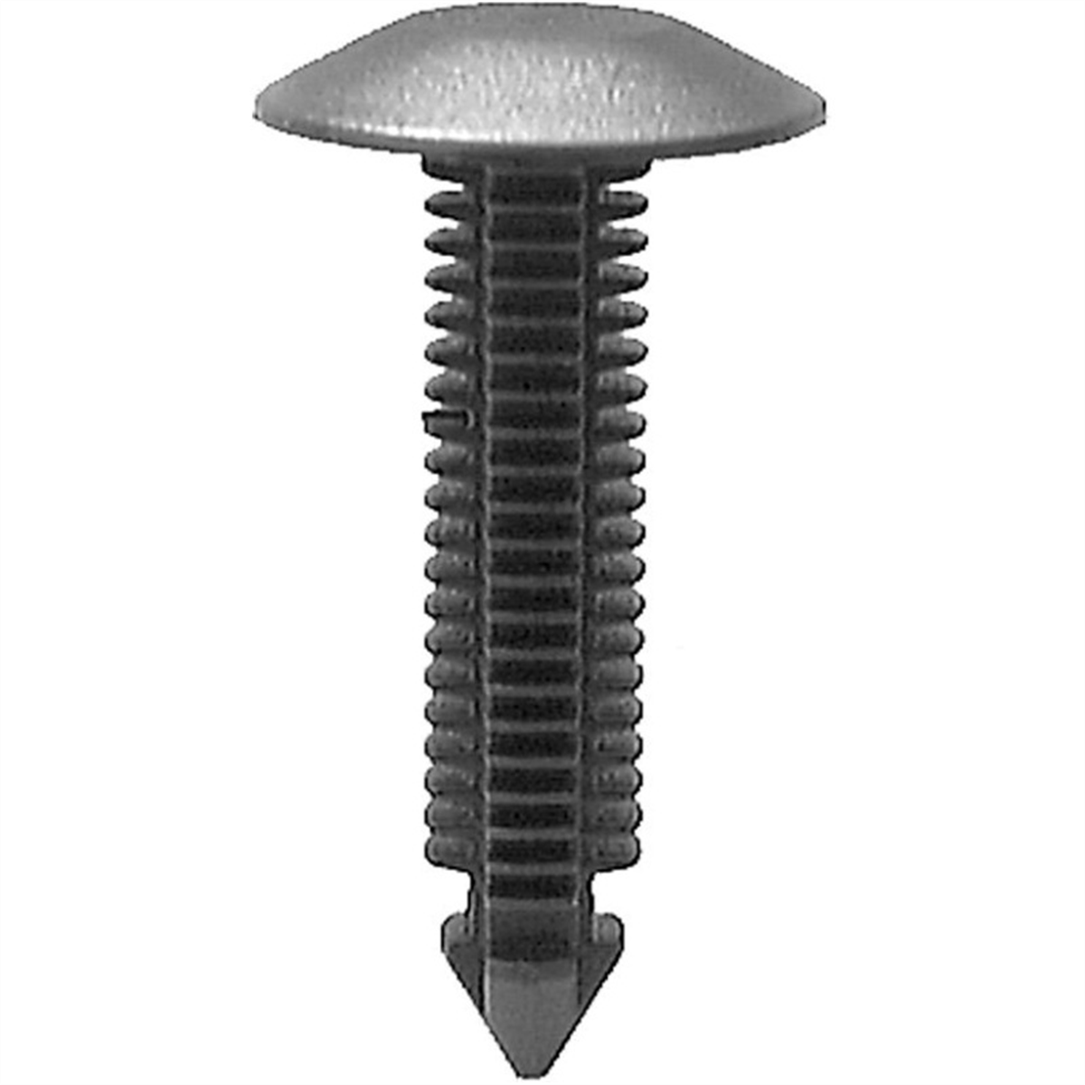 Auveco 14036 Single Head Rear Hood Seal Retainer, 3/4 In Dia Bottom Head, Nylon, Black