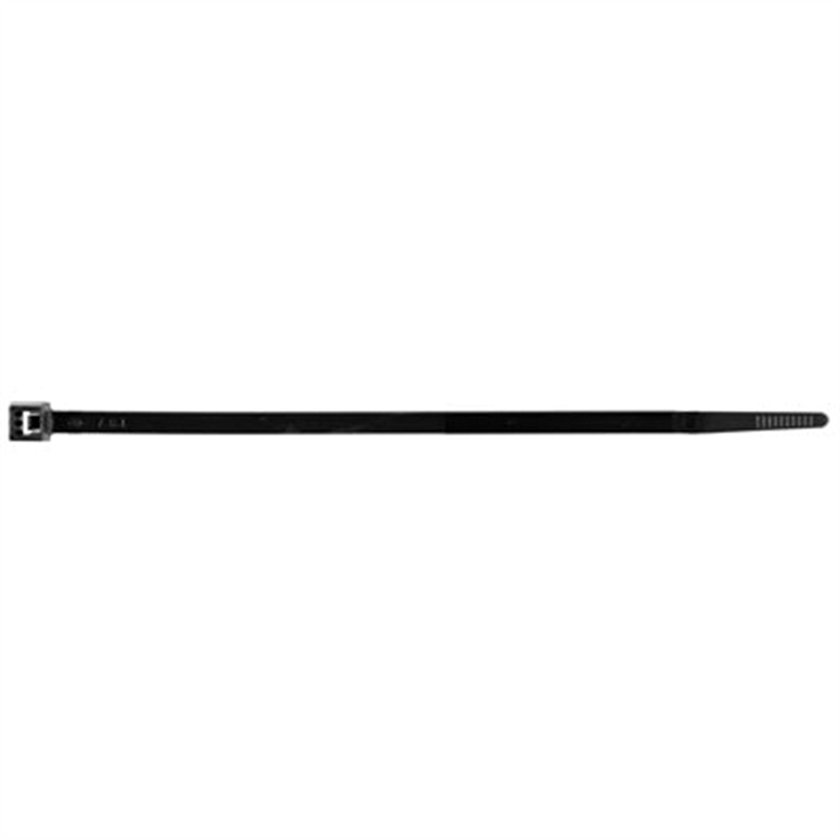 Auveco 15146 Cable Tie, 7 In X 3/16 In W, 50 Lb Load, Nylon, Black