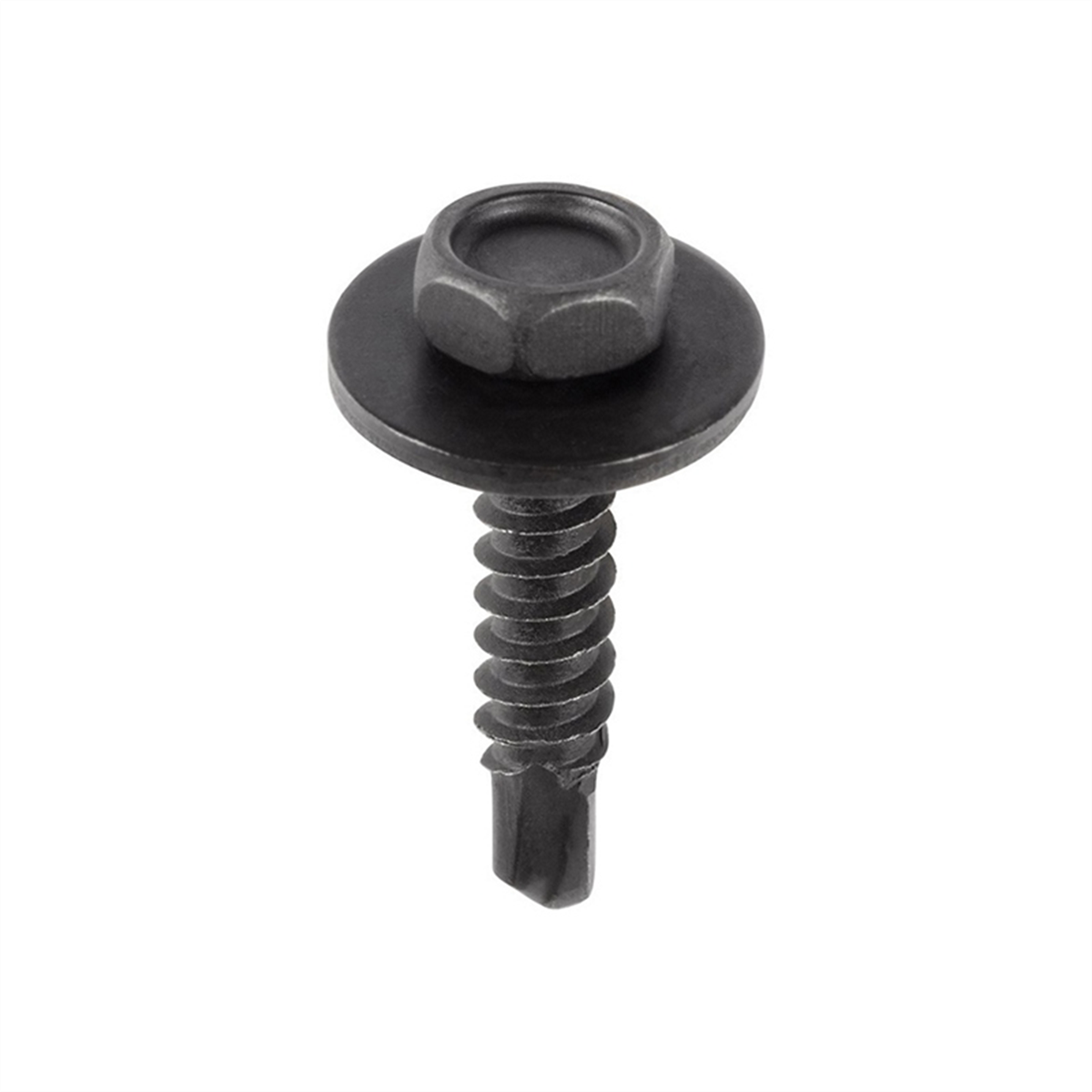AUVECO 15775 Hex Head Sems Teks Point Tapping Screw, M4.2 x 1.41 mm Screw x 20 mm L, Phosphate