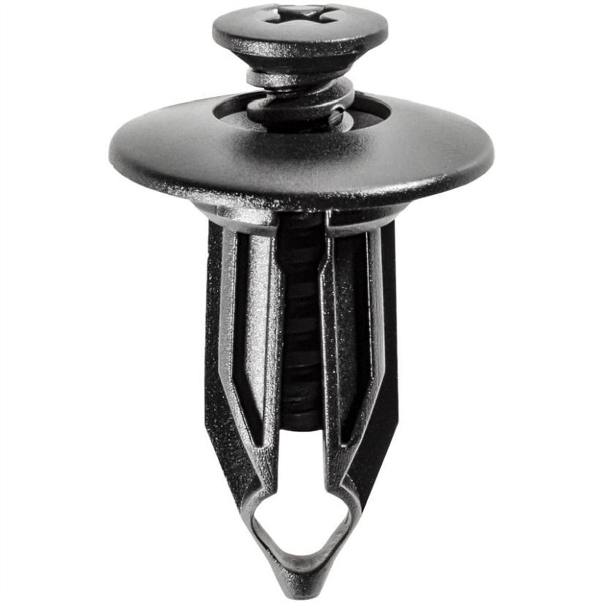 Auveco 16835 Push-type Screw-type With Closed End Rear Bumper Fascia Retainer, 27/32 In Dia Head, Nylon, Black