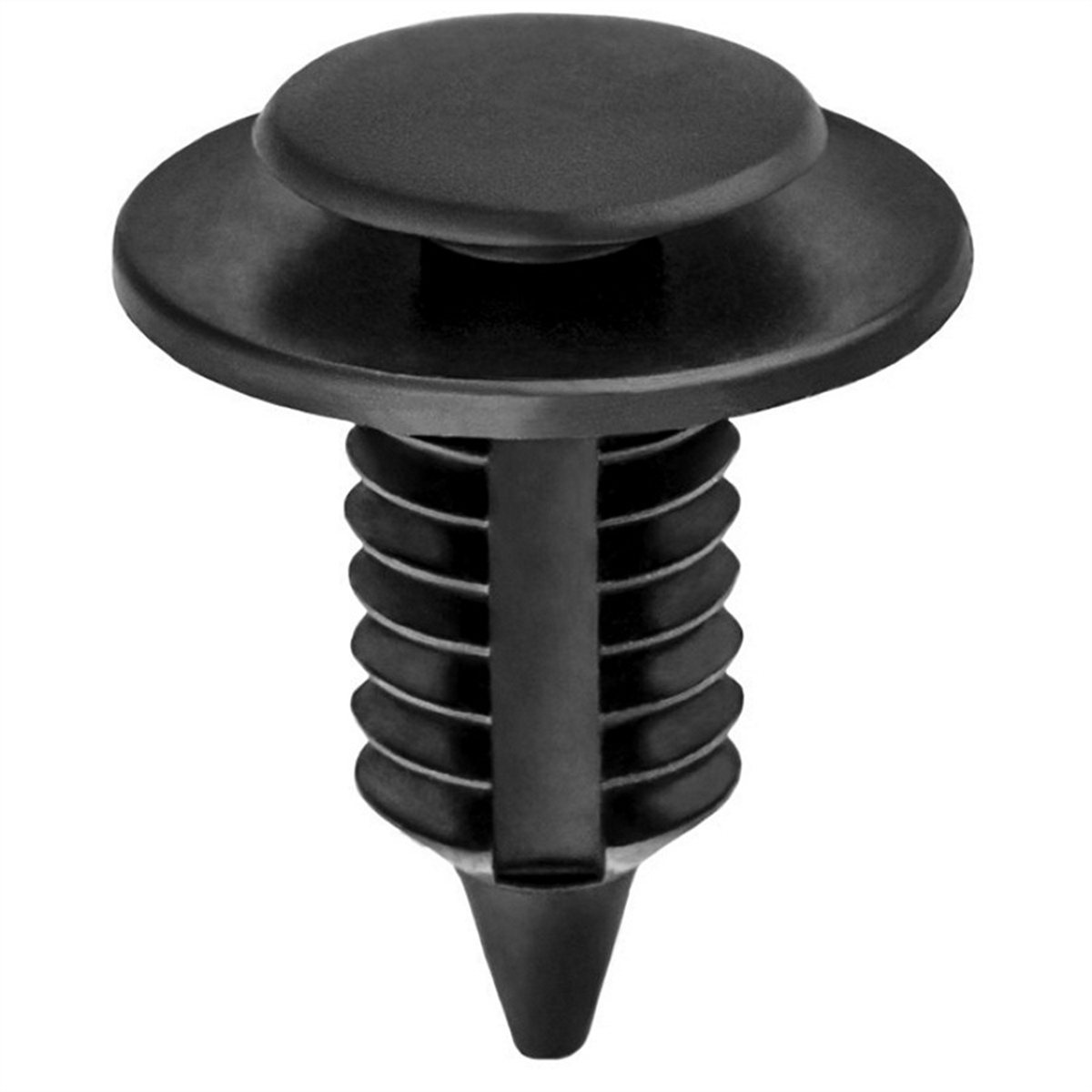 AUVECO 17124 Double Head Type 7 Trim Panel Retainer, (1/2 in Dia Top x 3/4 in Dia Bottom) Head, Nylon, Black