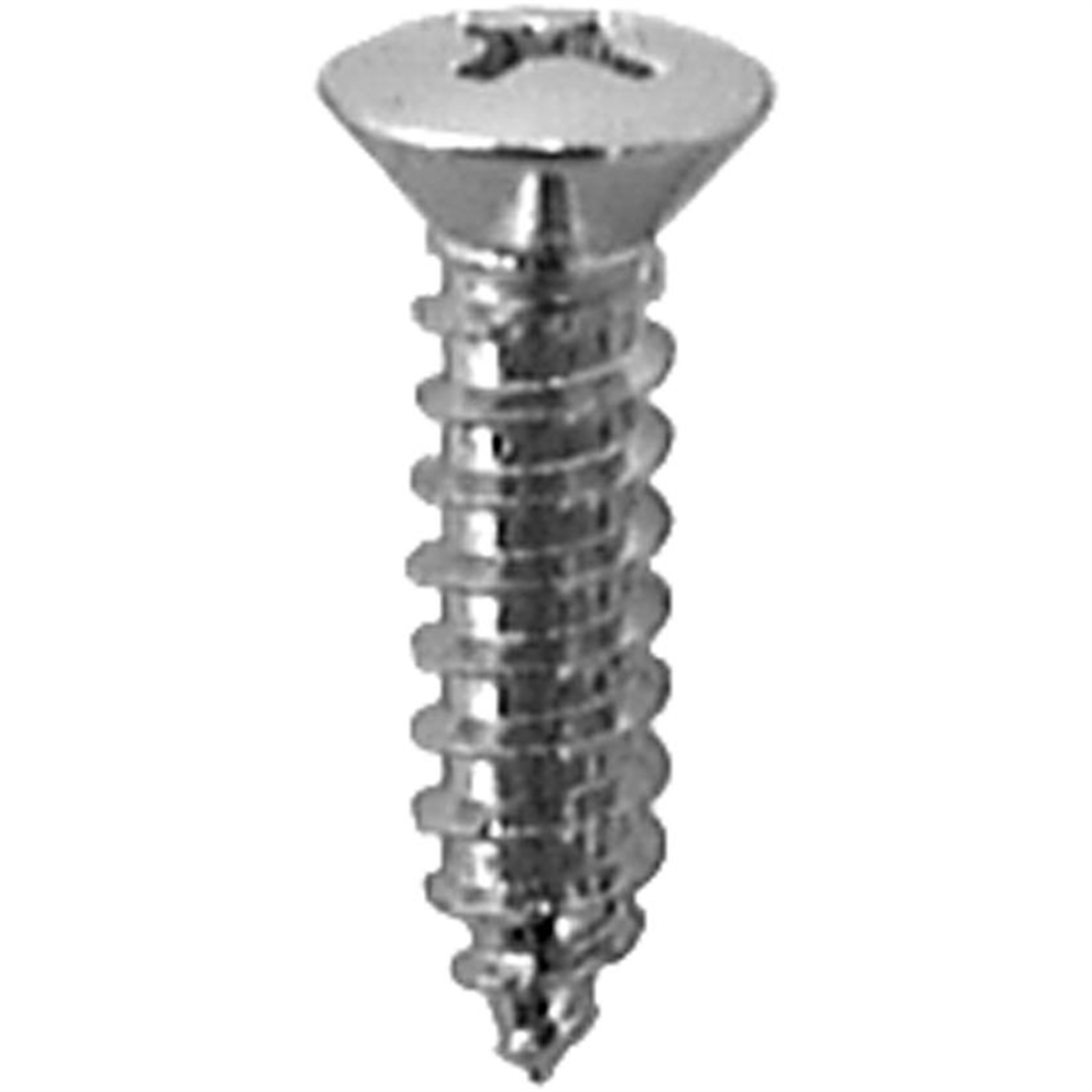 Auveco Phillips Oval Hd Tap Screw #8 Hd 10 X 3/4 Chrome