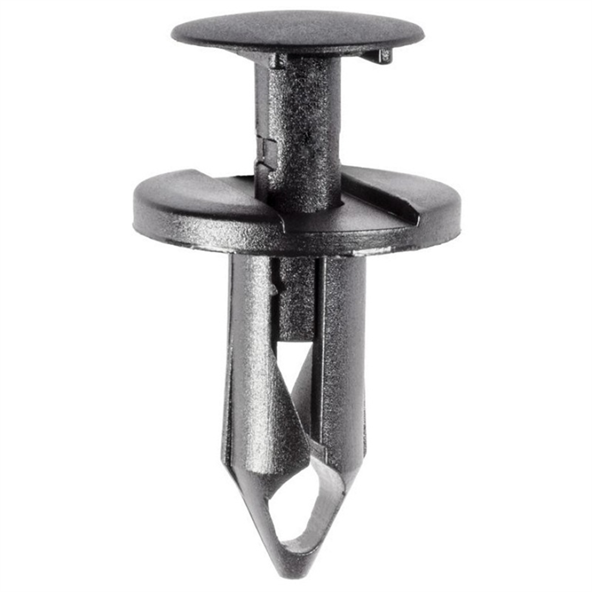 AUVECO 17216 Push-Type with Closed End Air Baffle to Under Carriage Retainer, 20 mm Dia Head, Nylon, Black