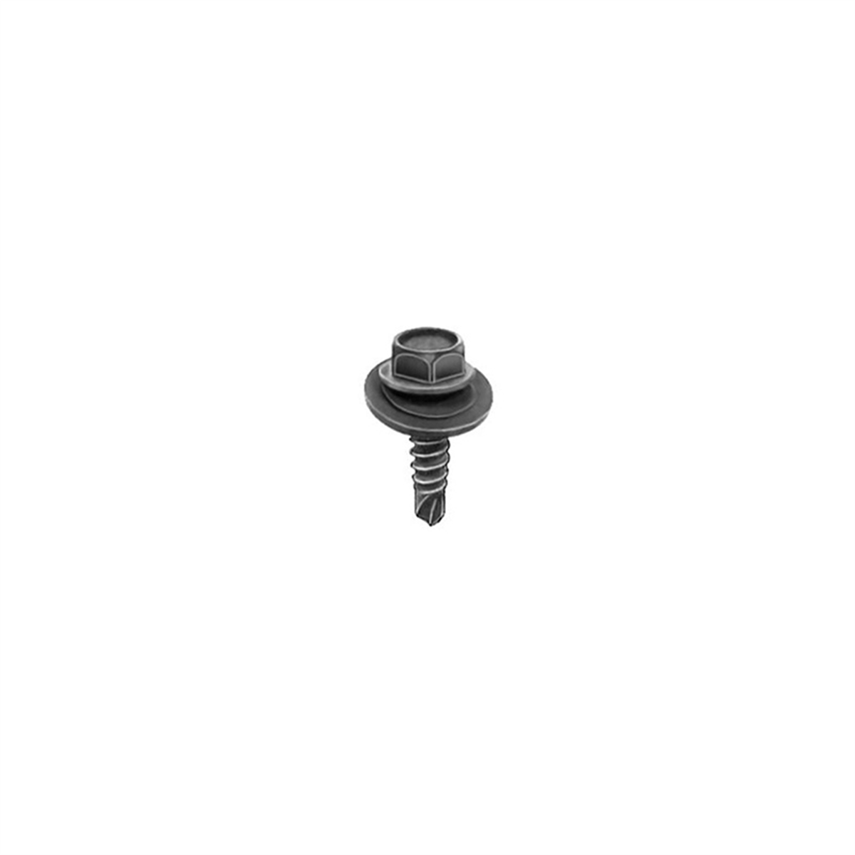 AUVECO 18261 Hex Washer Head Sems Teks Point Tapping Screw, M4.2 x 1.41 mm Screw x 16 mm L, Phosphate