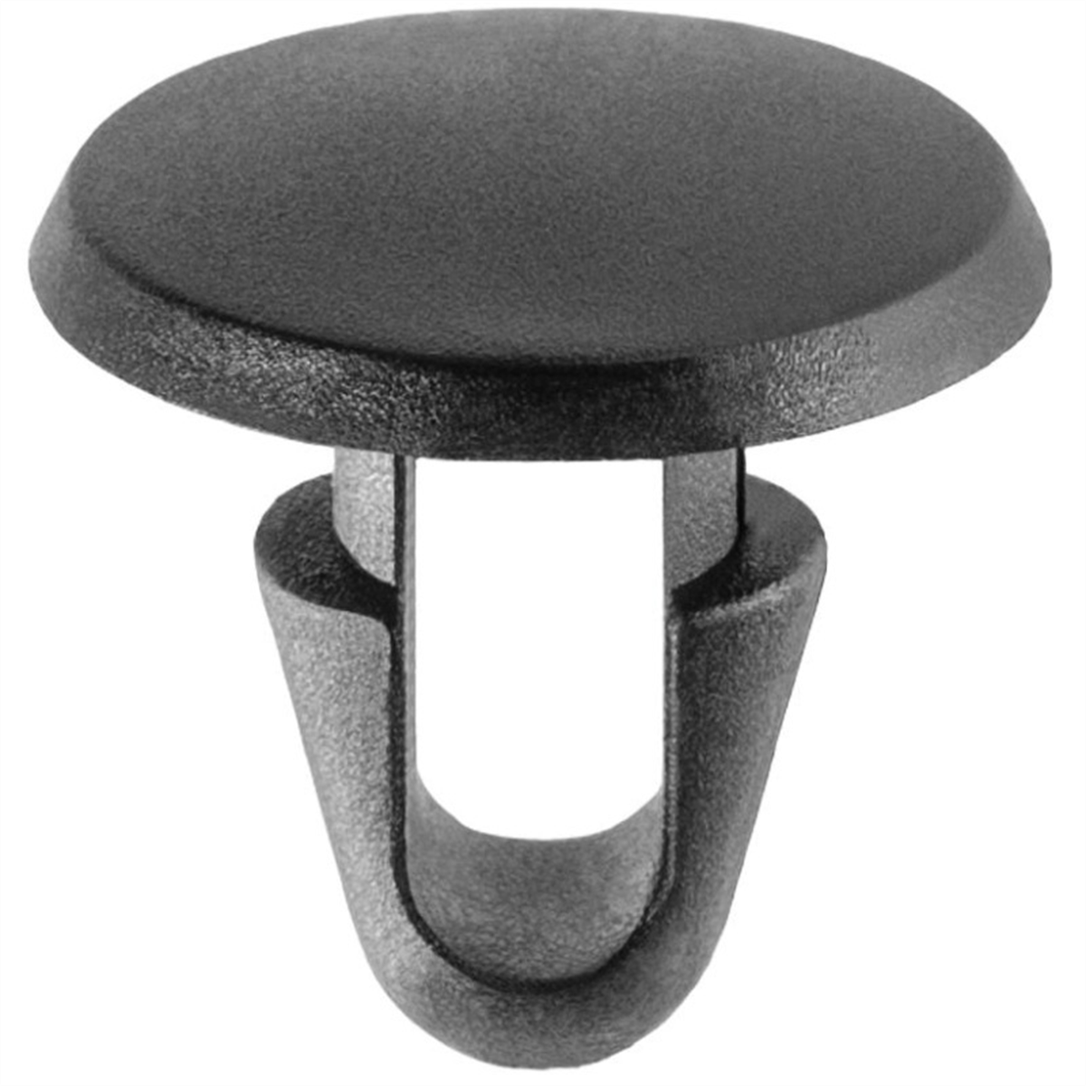 AUVECO 18297 Single Head Type 6 Hood Seal Retaining Clip, 13 mm Dia Bottom Head, Nylon, Black