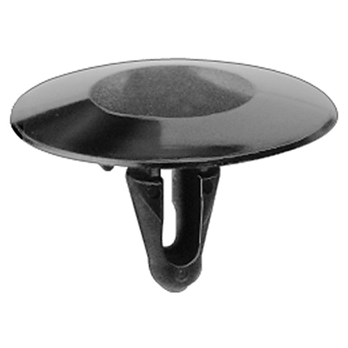 AUVECO 18842 Single Head Type 6 Hood Insulation Retainer, 30 mm Dia Bottom Head, Nylon, Black
