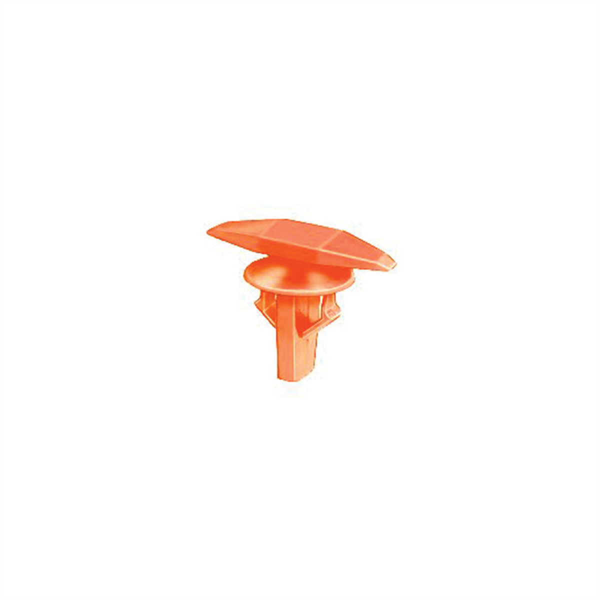 AUVECO 18877 Double Head Type 3 Weatherstrip Retainer, (5 x 15 mm Dia Bottom) Head x 10 mm L Stem, Nylon, Orange