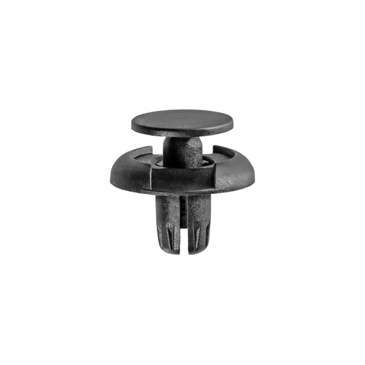Auveco 19118 Push-type With Drive Pin Front Fender Retainer, 20 Mm Dia Head X 10 Mm L Stem, Nylon, Black