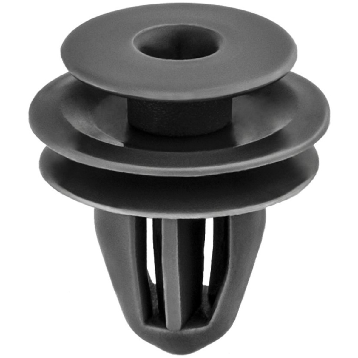 AUVECO 19145 Triple Head Type 10 Front and Rear Door Trim Panel Retainer, 13 mm Dia Top Head, Nylon, Gray