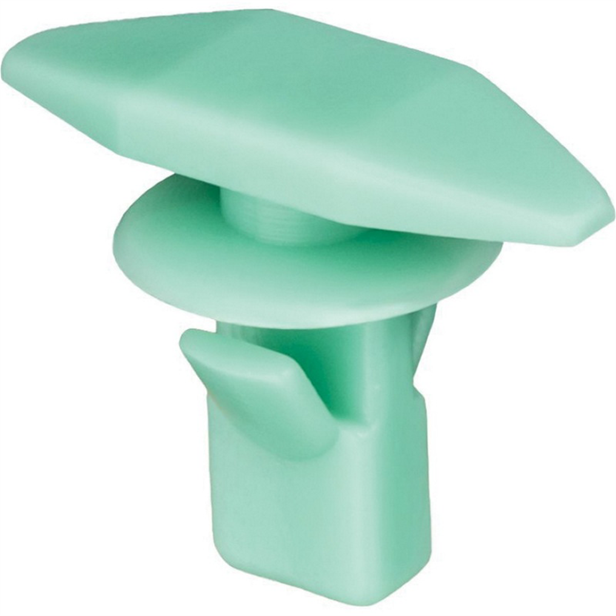 AUVECO 19171 Double Head Type 3 Weatherstrip Retainer, (5 x 15 mm Dia Bottom) Head, Nylon, Green