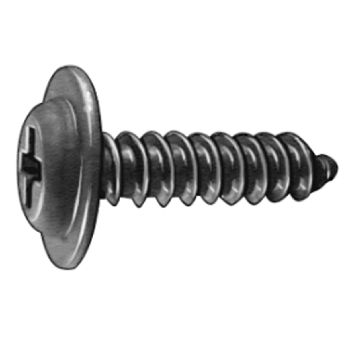 Auveco Phillips Flat Washer Hd Tap Screw 10 X 3/4 Black
