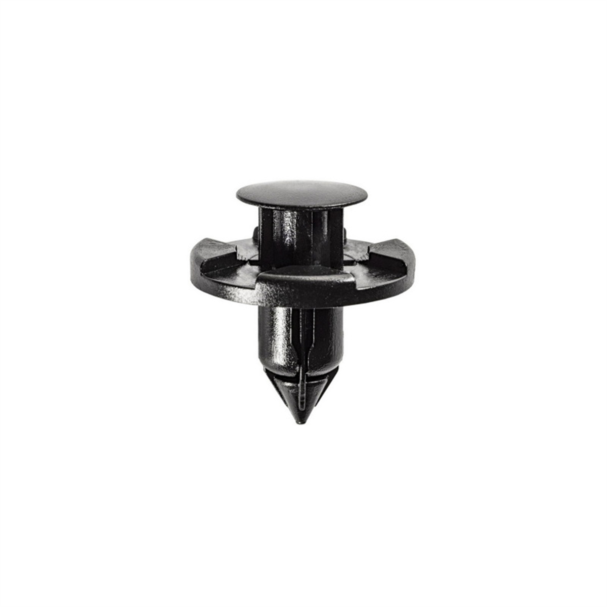 Auveco 19274 Push-type With Drive Pin Retainer, 20 Mm Dia Head X 9 Mm L Stem X 8 Mm Hole, Nylon, Black