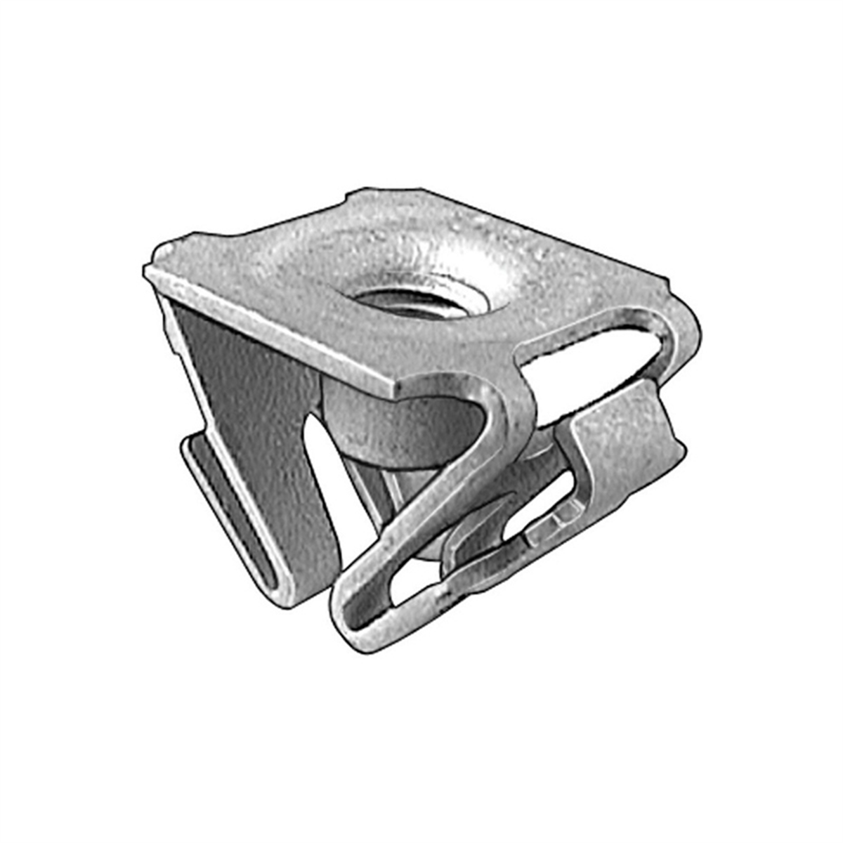 Auveco 19317 Snap-in Front Fender Extension/license Plate Bracket Retainer Nut, M6 X 1 Mm Screw, Zinc Organic