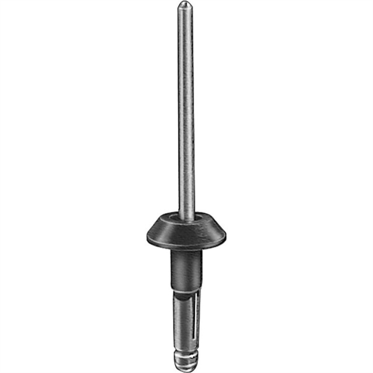 Auveco 19376 Split-type Rivet, 5/32 In Dia X 1/8 To 11/32 In Grip Range, Aluminum Rivet/mandrel