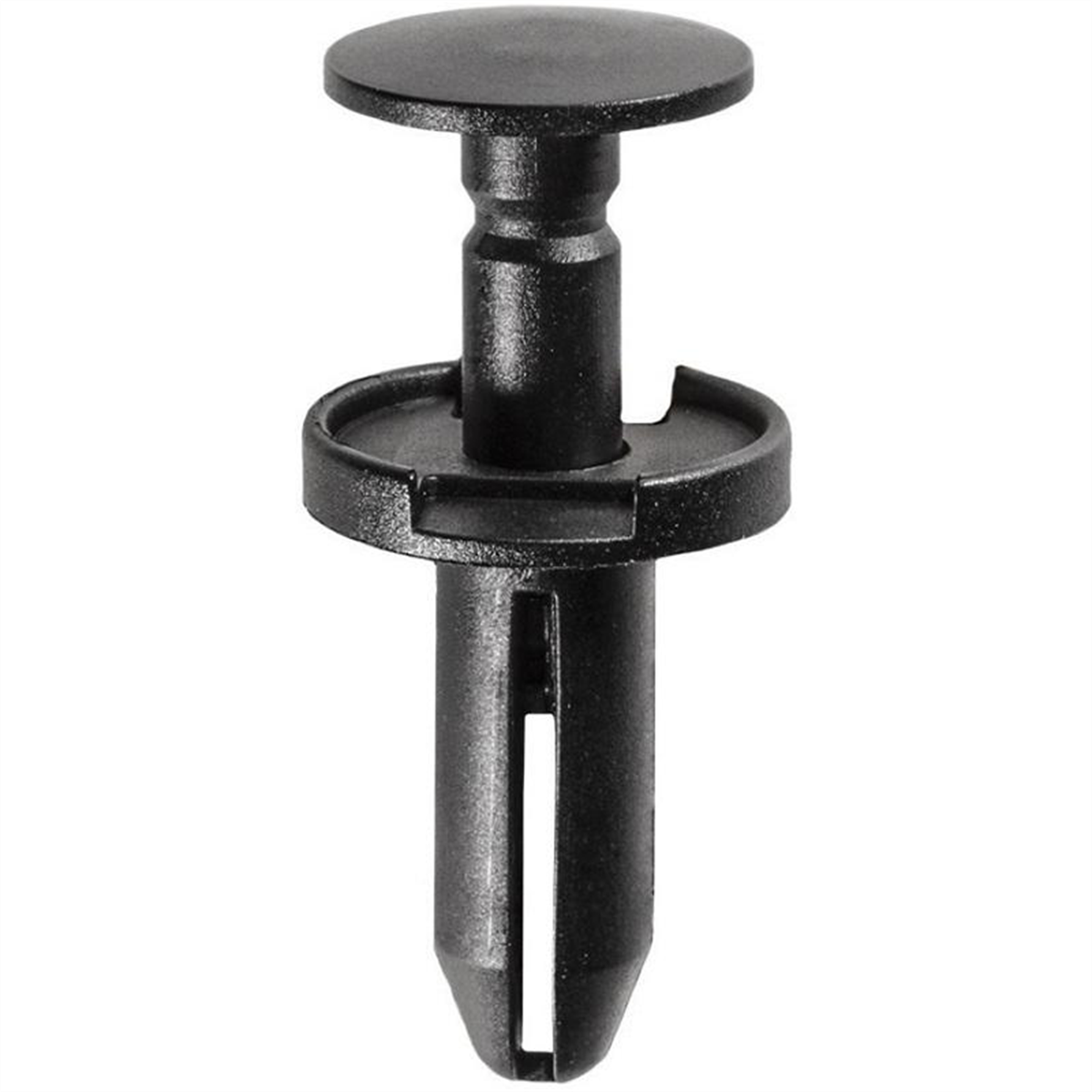 Auveco 19422 Push-type With Drive Pin Fascia Retainer, 23/32 In Dia Head X 29/32 In L Stem, Nylon, Black
