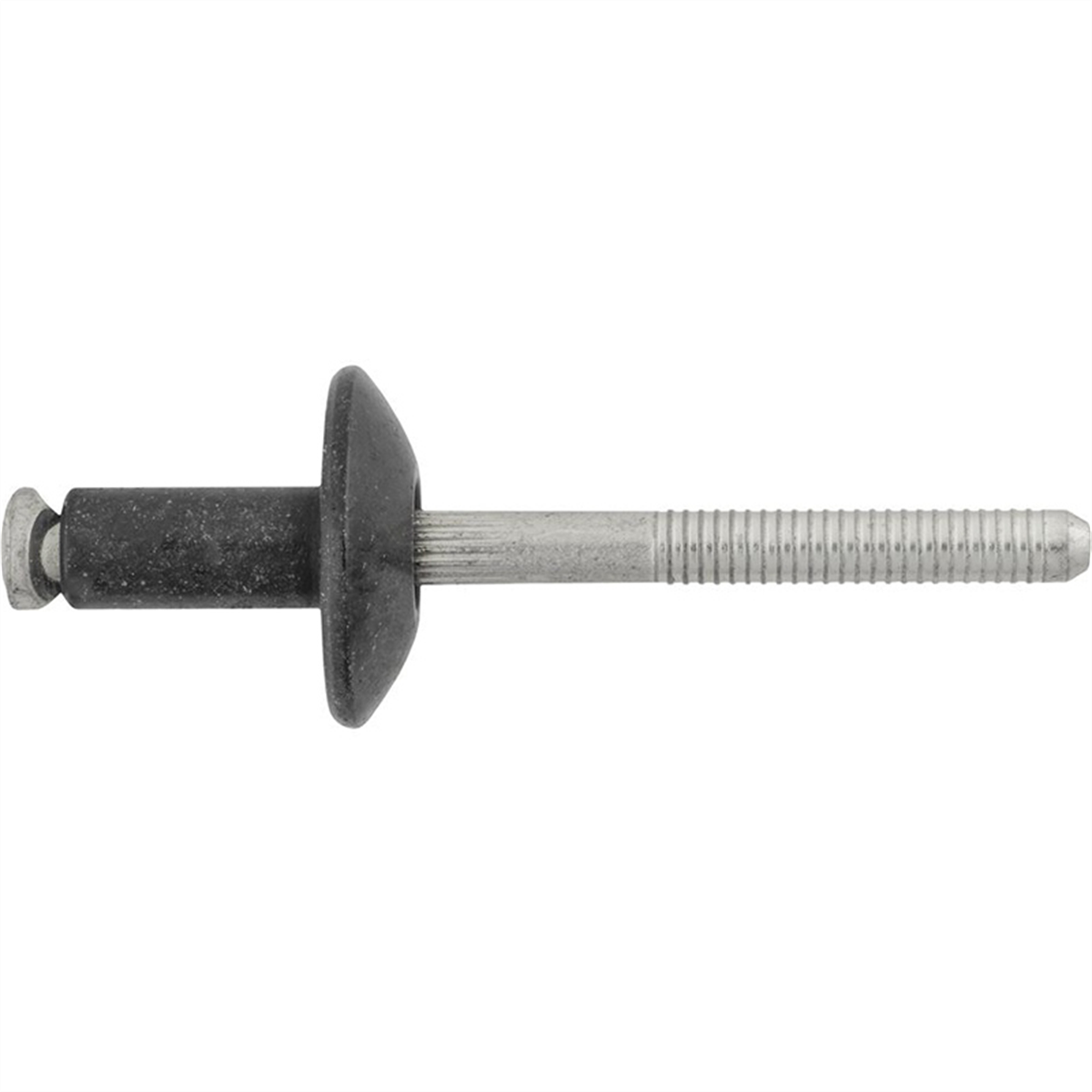 Auveco 19458 Peel-type Rivet, 1/4 In Dia X 1/8 To 21/64 In Grip Range, Aluminum Rivet/mandrel, Black