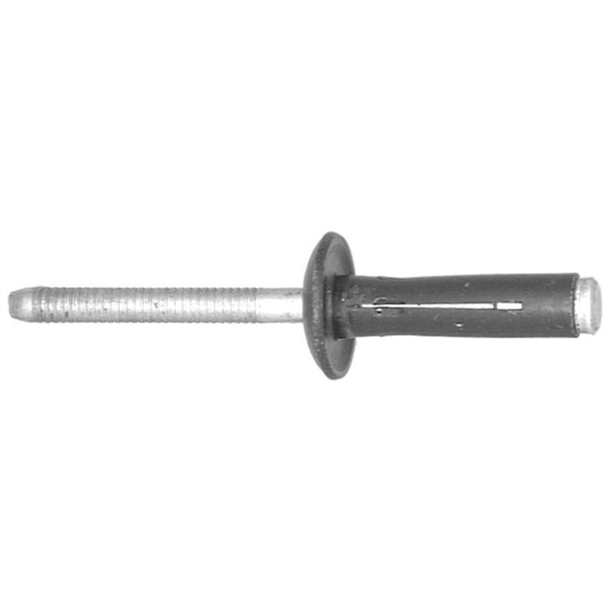 Auveco 19516 Split-type Rivet, 1/4 In Dia X 3/64 To 1/4 In Grip Range, Aluminum Rivet/mandrel, Black