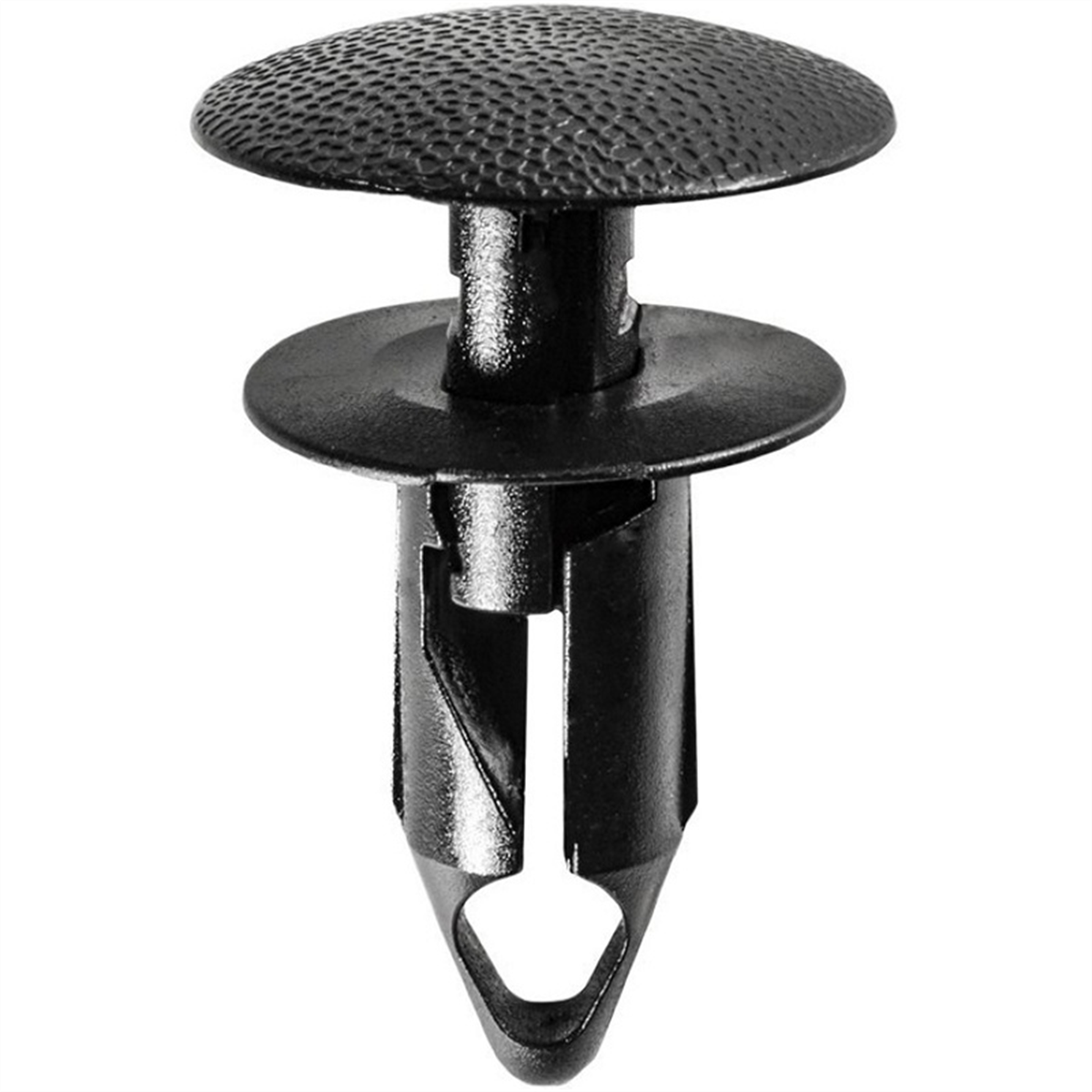 Auveco 19615 Push-type With Closed End Rear Bumper Cover Retainer, 20 Mm Dia Head X 21 Mm L Stem, Nylon, Black