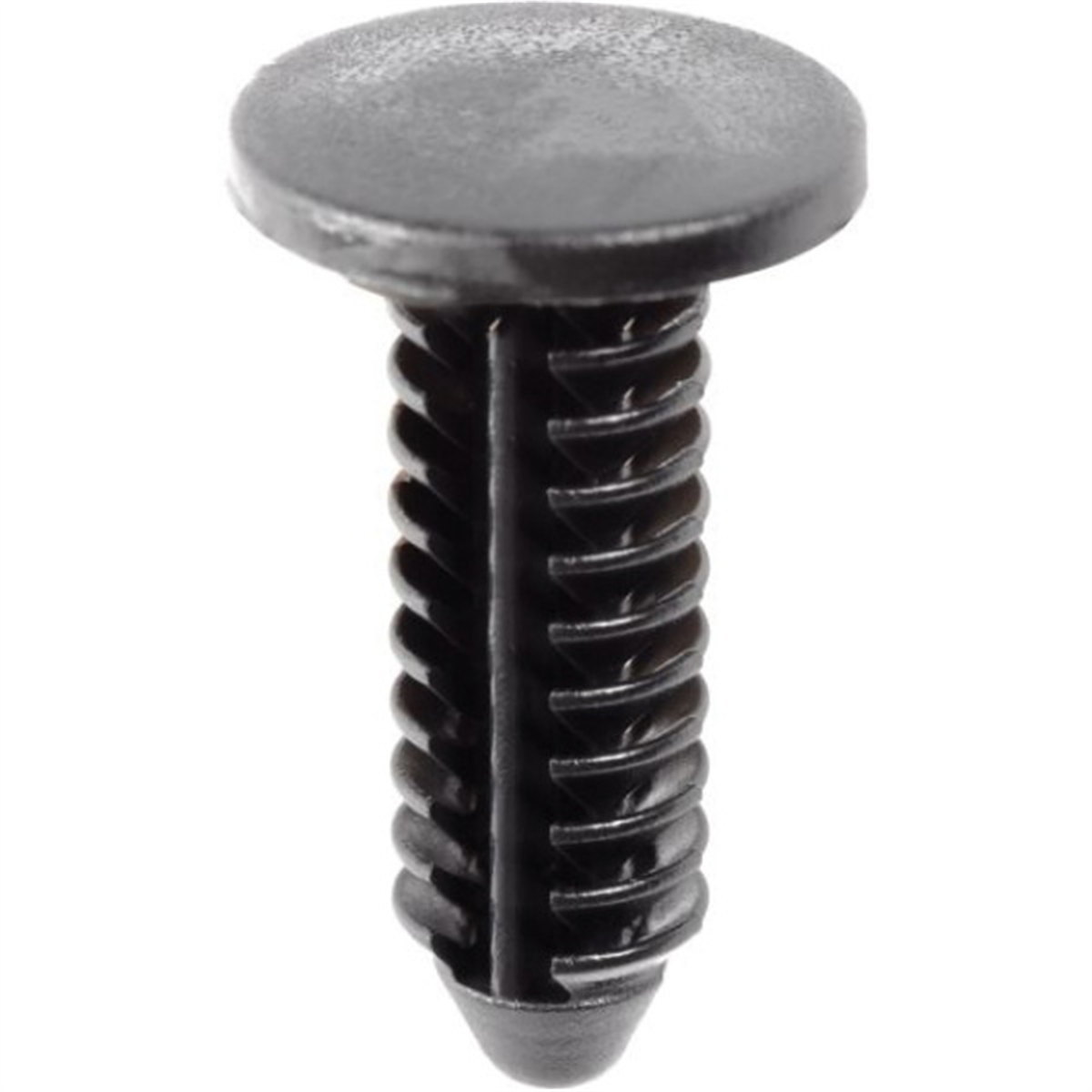 Auveco 19836 Single Head Type 1 Trim Panel Retainer, 7/16 In Dia Bottom Head X 7/32 In Dia Stem, Nylon, Black