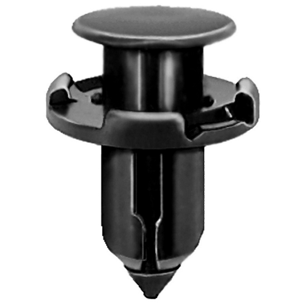 AUVECO 20247 Push-Type with Drive Pin Fender and Bumper Retainer, 18 mm Dia Head x 12 mm L Stem, Nylon, Black