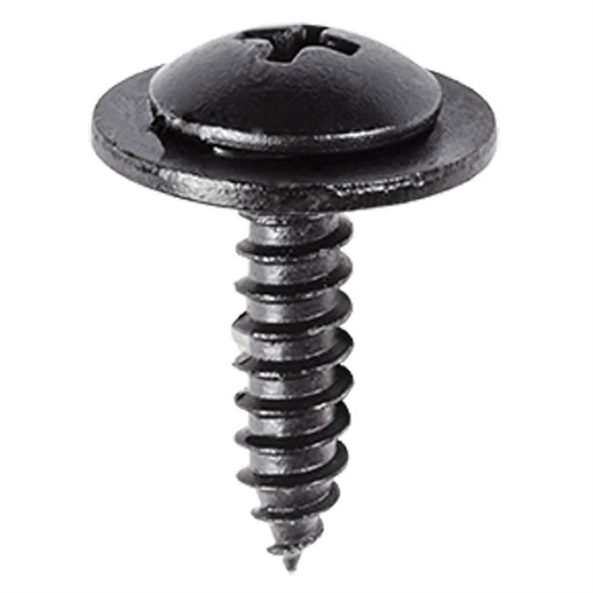 AUVECO 20259 Phillips Truss Head Sems A/AB Point Specialty Tapping Screw, M4.8 x 1.6 mm x 19 mm L, Black E-Coat