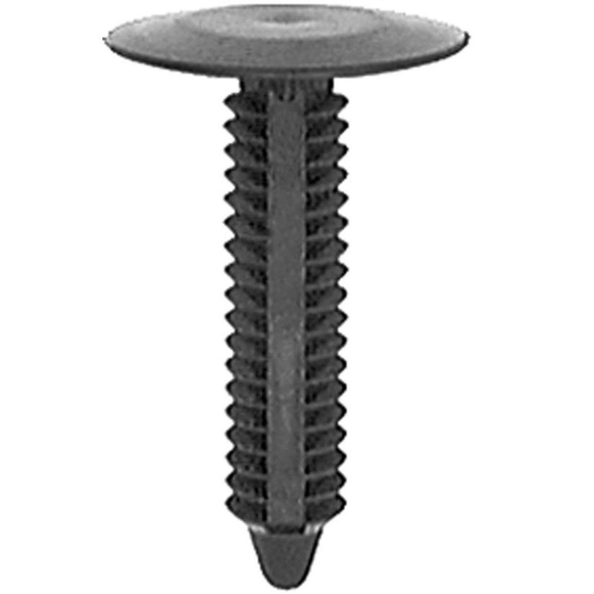 AUVECO 20366 Single Head Type 1 Fender Liner and Mud Flap Retainer, 22 mm Dia Bottom Head, Nylon, Black
